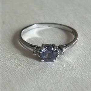925 Cz Purple Ring for Women